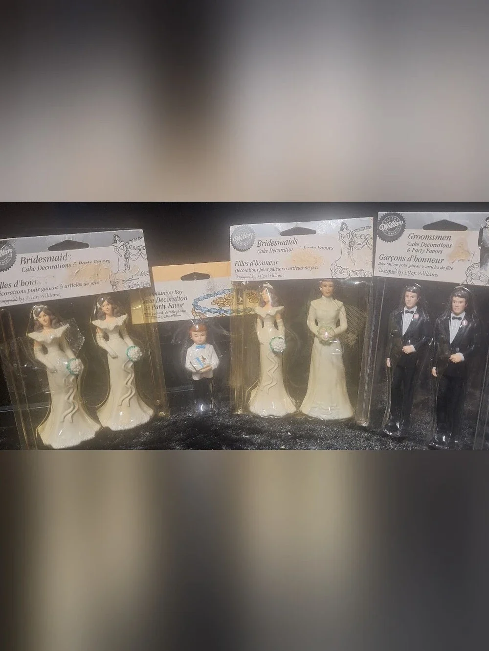 Bundle: Wilton Bridesmaids & Groomsmen Cake Toppers - Bridal Figurines